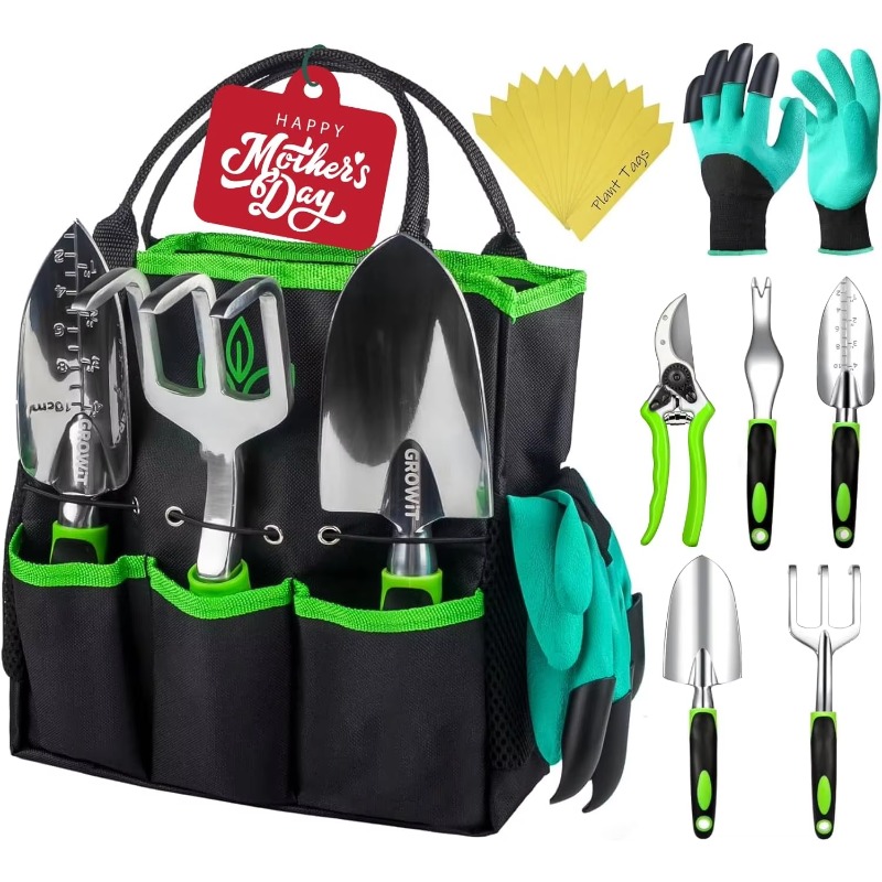 Trowel Garden Tools - Juego de 9 Herramientas de Jardinería