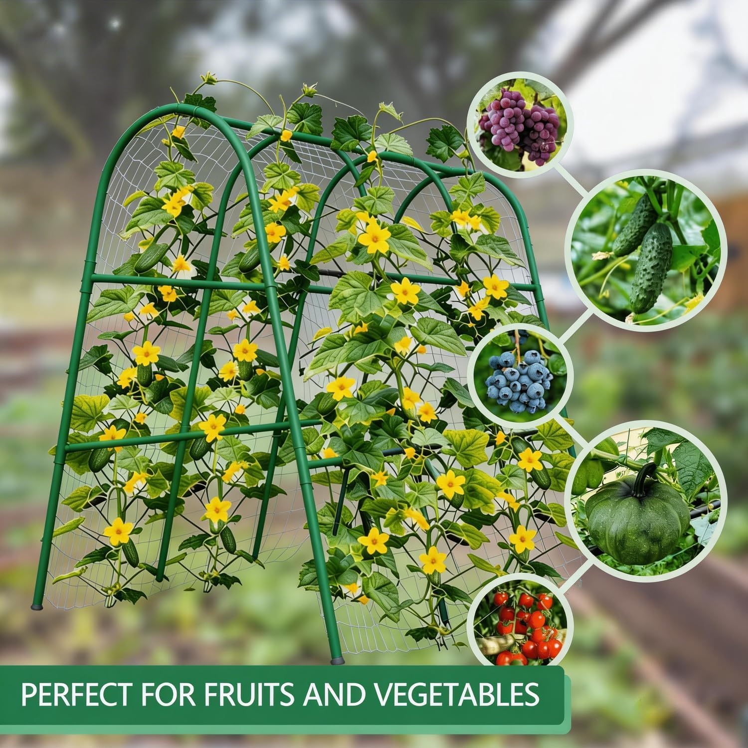 Arco de jardín de 4x5.3 pies p - Raised Garden Bed reseña y precio