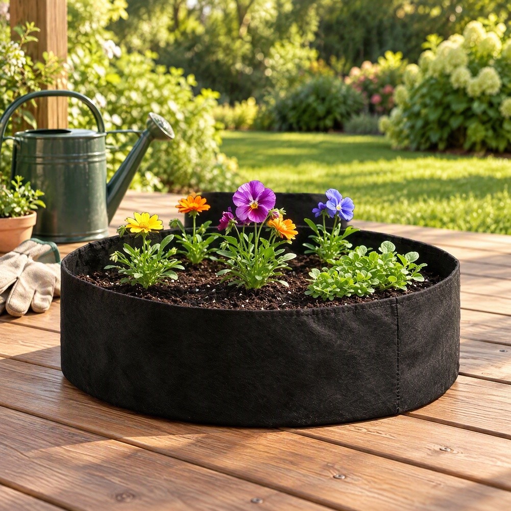Bolsa de fieltro circular gran - Grow Bag reseña y precio