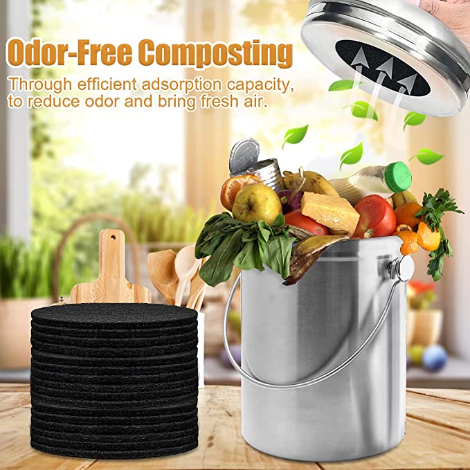 16 piezas: filtro para cubo de - Compost Bin reseña y precio