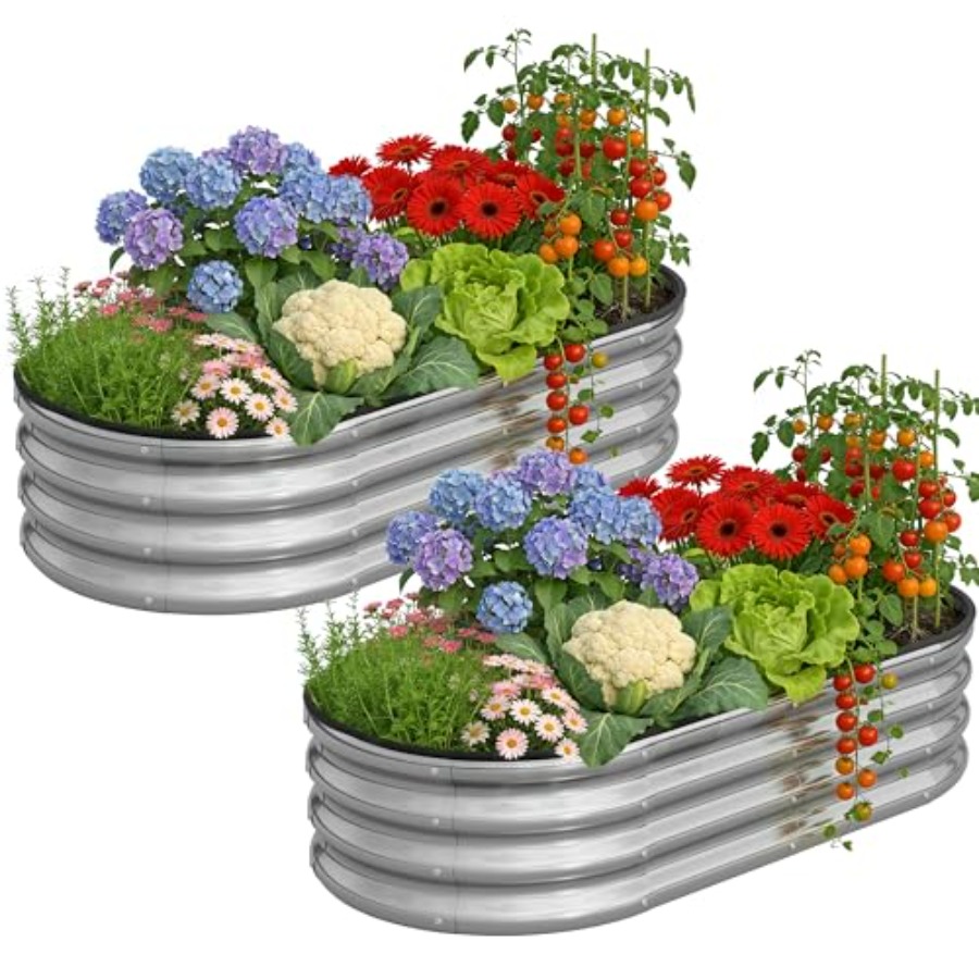 Jardinera Elevada Ovalada Gran - Raised Garden Bed reseña y precio