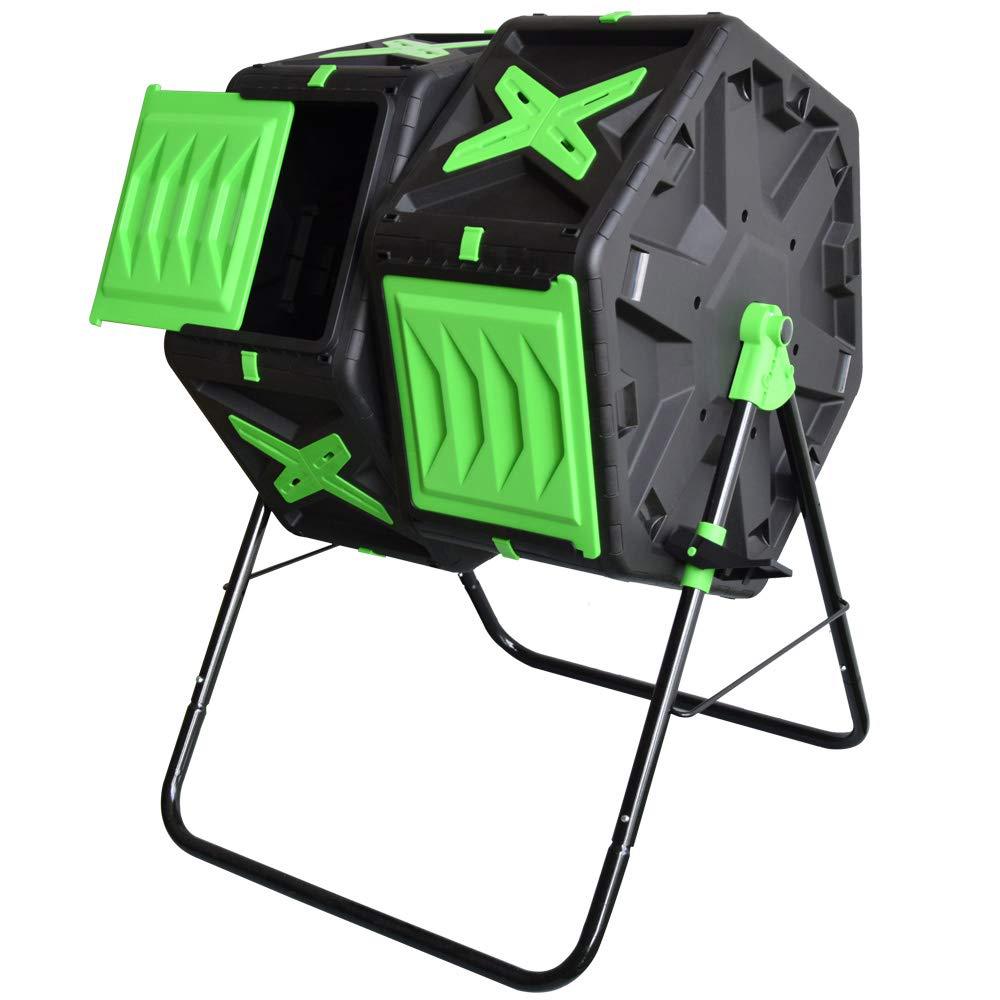 Compostador Giratorio de Doble - Compost Bin reseña y precio